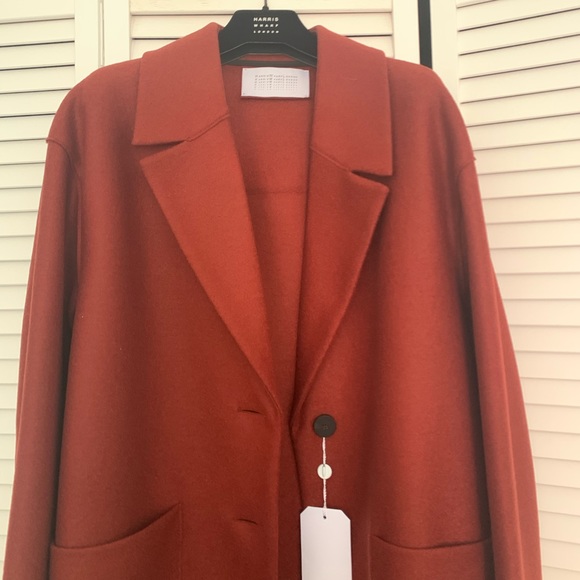 NWT Harris Wharf London Oversized Rust Coat - Picture 6 of 7